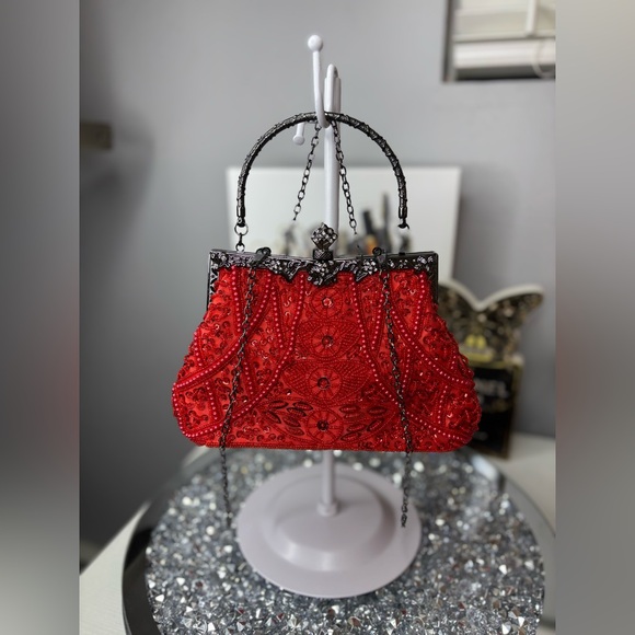Yeebom vintage beaded and sequined evening bag - Picture 1 of 14